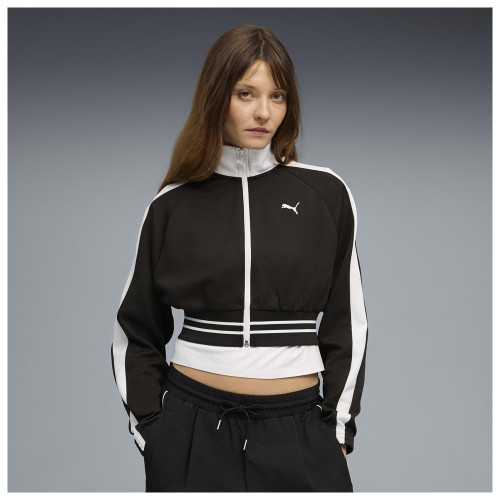 Puma Γυναικεία ζακέτα T7 Pique Relaxed Cropped Track Top